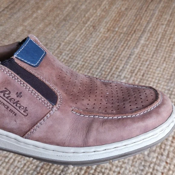 Men's Rieker leather slip-ons - Picture 3 of 12